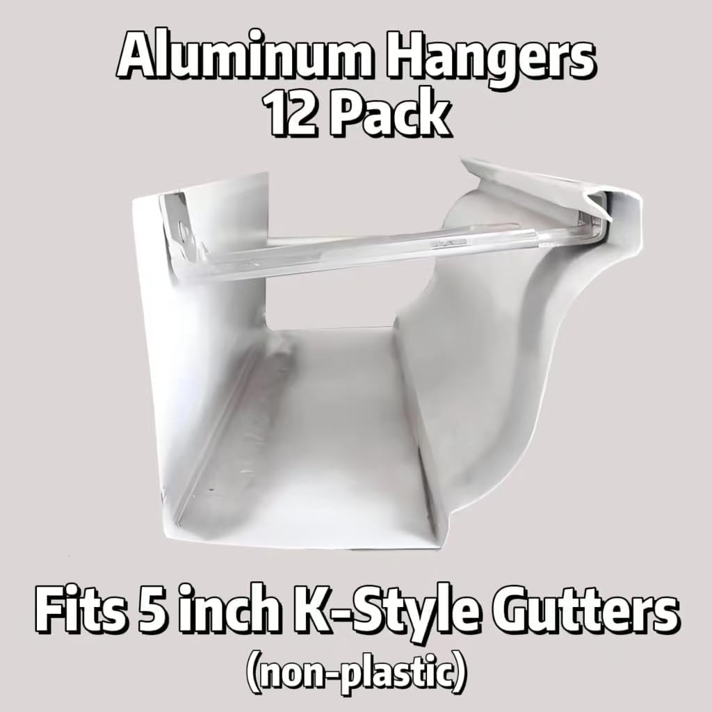 5 Inch Gutter Hangers Hidden for K-Style, Heavy Duty Brackets Clips, 12 Pcs