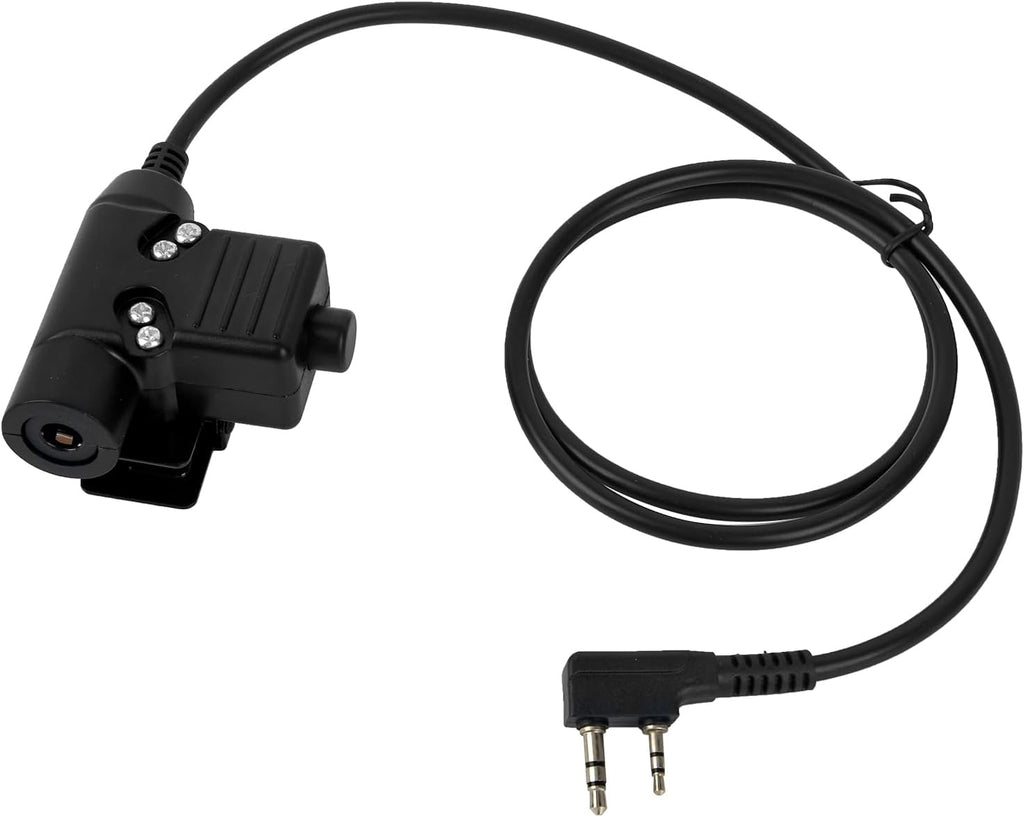 Walkie Talkie Earpiece Behind The Head Over Ear Radio Headset Headphone with Boom Mic U94 PTT Compatible for Baofeng