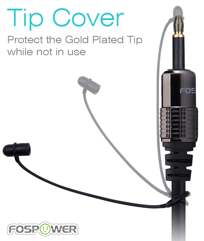 24K Gold Plated Toslink to Mini Toslink Digital Fiber Optical S/PDIF Audio Cable with Metal Connectors &