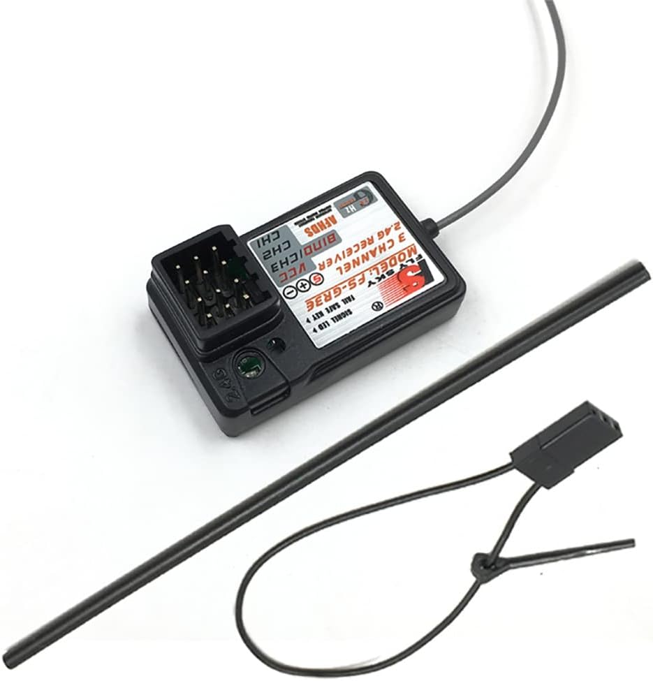 Flysky FS-GT3B Rc Transmitter & FS-GR3E Receiver, 2.4Ghz 3 Channel Rc Car Remote Controller and Receiver