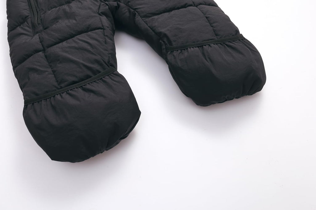 Newborn Baby Girls Boys Snowsuit Toddler Winter Coat Warm Hooded Infant Double Zipper Romper One Piece Puffer Coat