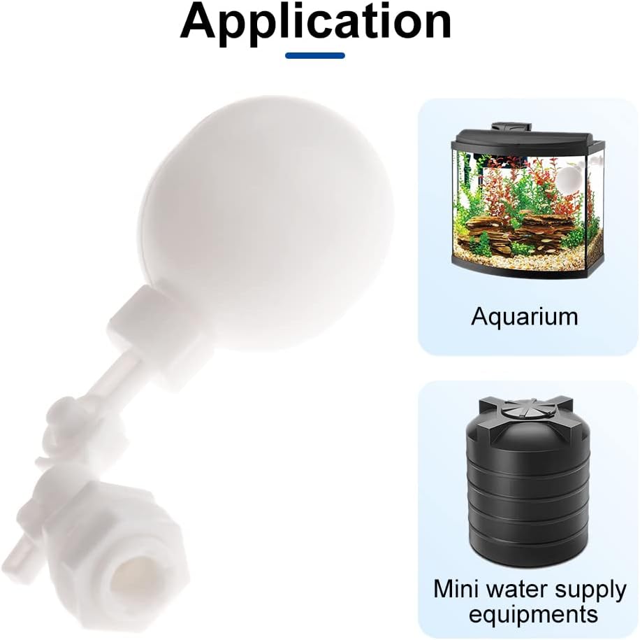 1/4" Plastic Float Valve For Aquarium Water Tank Auto Fill Liquid Level