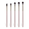 Eye Makeup Brush Set, 5Pcs Professional Blending Eyeshadow Makeup Brushes with Synthetic & Wood Handle Angled Eyebrow