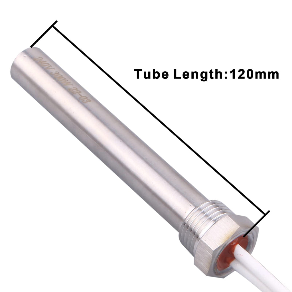 DERNORD Immersion Cartridge Heater 240V 300W Hot Rod Heating Element Replacement 1/2 Inch Thread