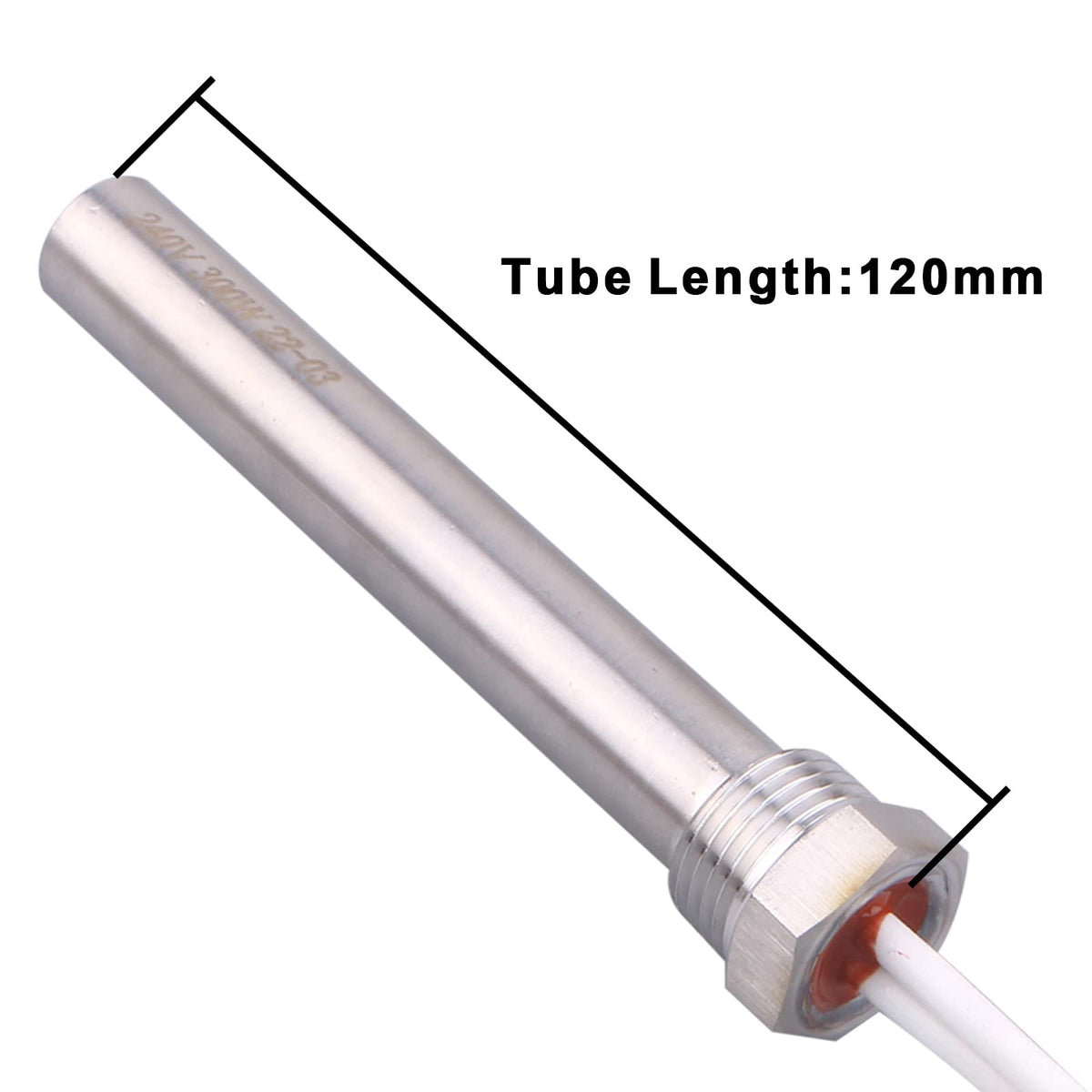 DERNORD Immersion Cartridge Heater 240V 300W Hot Rod Heating Element Replacement 1/2 Inch Thread
