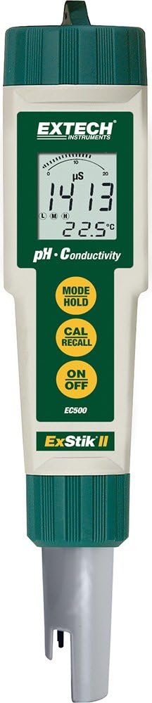 Extech EC500 Waterproof ExStik II pH and Conductivity Meter