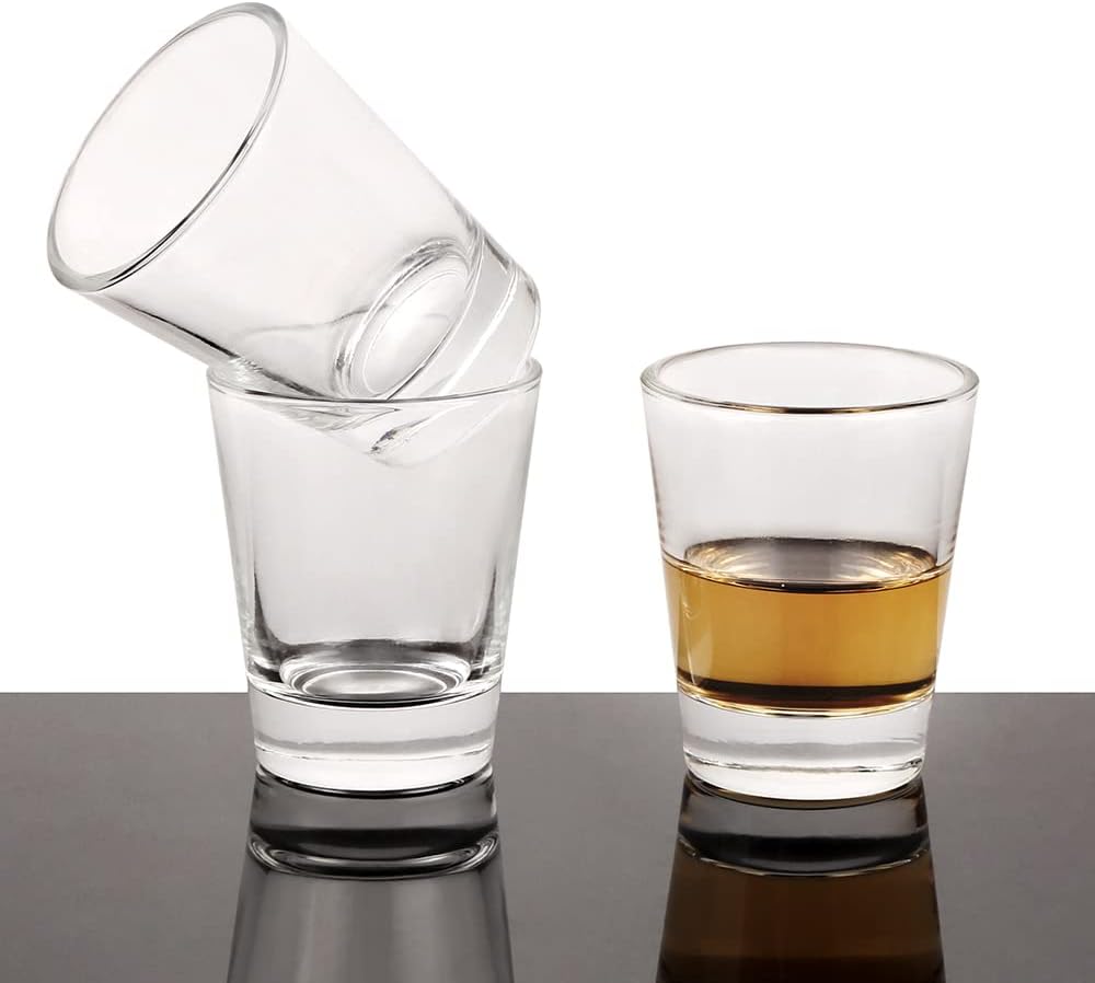 Heavy Base Shot Glasses, 1.5 oz Sets of Clear Shot Glass (24 Pack), Measuring Cup for Espresso, Liquid, and Wine