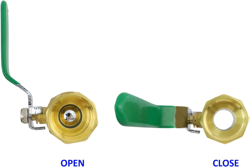 Brass Ball Valve Shut Off Switch 1" Female to 1" Female Thick Brass Plumbing Fitting