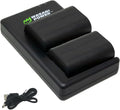 LP-E6 Battery (2-Pack) and Dual USB-C Charger for Canon EOS 5D Mark II/III/IV, 5DS, 5DS R, 6D, 6D Mark II, 7D, 7D