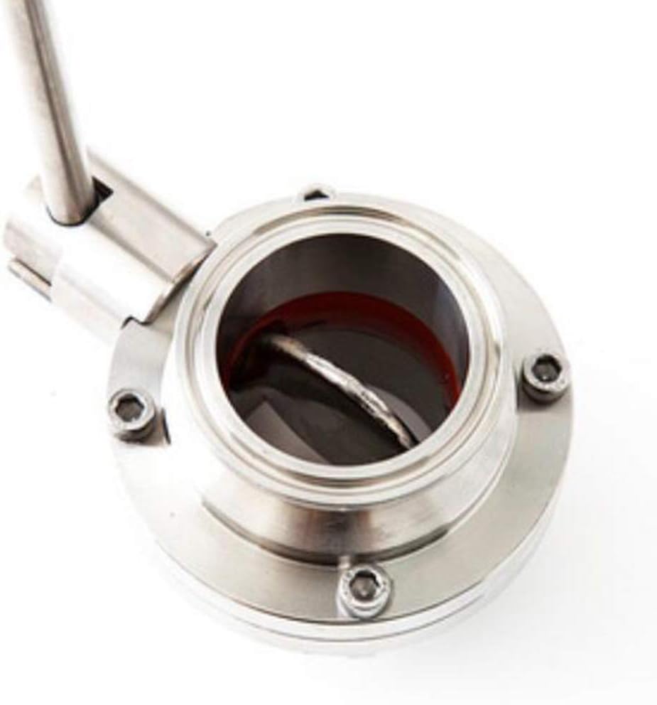 OD 1" Sanitary Butterfly Valve with Pull Handle 304 Stainless Steel Tri Clamp Clover