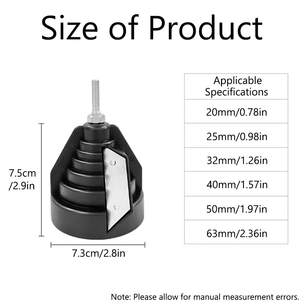TopHomer Heavy-Duty Deburring Chamfer External Chamfer Tool, External Burr Removal for 0.78~2.36in PVC/PPR/PE Pipe