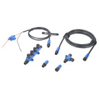 NMEA 2000 N2K Starter Kit Marine Grade Backbone Drop Cable T Connector 4 Port Tees Terminators Power Cable with Fuse for Lowrance Simrad B&G Navico Garmin Networks (Kit 2)