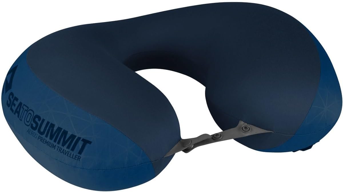 Aeros Premium Traveller Inflatable Neck Pillow, Navy Blue