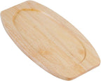12-5/8" x 9" x 3/4" Oval Shape Wooden Fajita Underliner- Fajita Sizzle Griddle Wooden Base Fits 8-7/8" x 5-7/8"