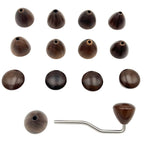 KoiLykke Walnut Wood Coffee Grinder Handle Head for Replacement, 6mm Aperture, Manual Hand Grinder Accessories