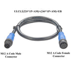 NMEA 2000 N2K Backbone Drop Cable IP67 Micro-Change M12 A Code 5 Pin Male to Female Extension Cable For Garmin Lowrance Simrad B&G Navico DeviceNet CANOpen Can Bus Actuator Sensor (2M/6.6FT)