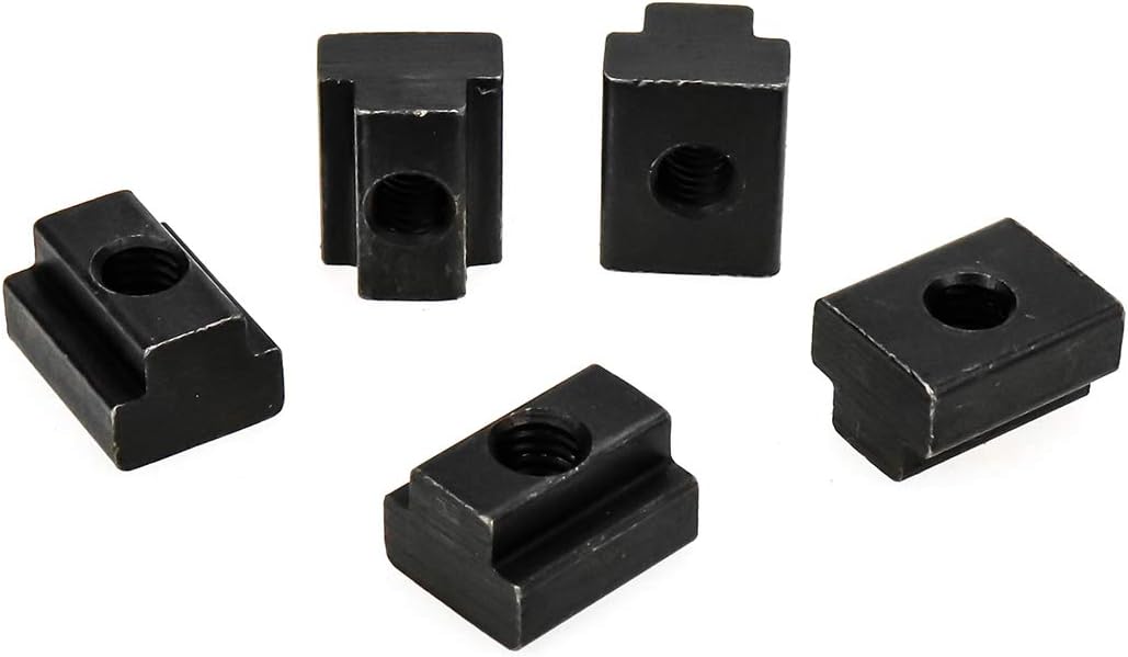 M6 T-Slot Nut,Black Oxide Finish,Grade 8.8,1/4 Threads