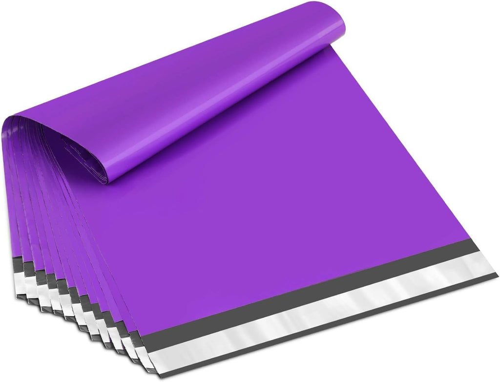 Large Poly Mailers 14.5x19 Inch Purple 50 Pack Plastic Shipping Bags