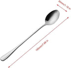20 Piece Long Handle Iced Tea Spoon, Stainless Steel Coffee Mixing Spoons - Long Cream Dessert Spoons
