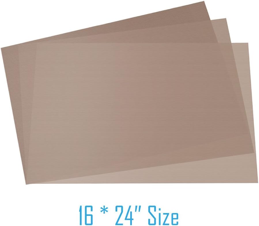 10 Pack PTFE Teflon Sheet for Heat Press 16" x 24" Non Stick Heat Resistant Craft Mat