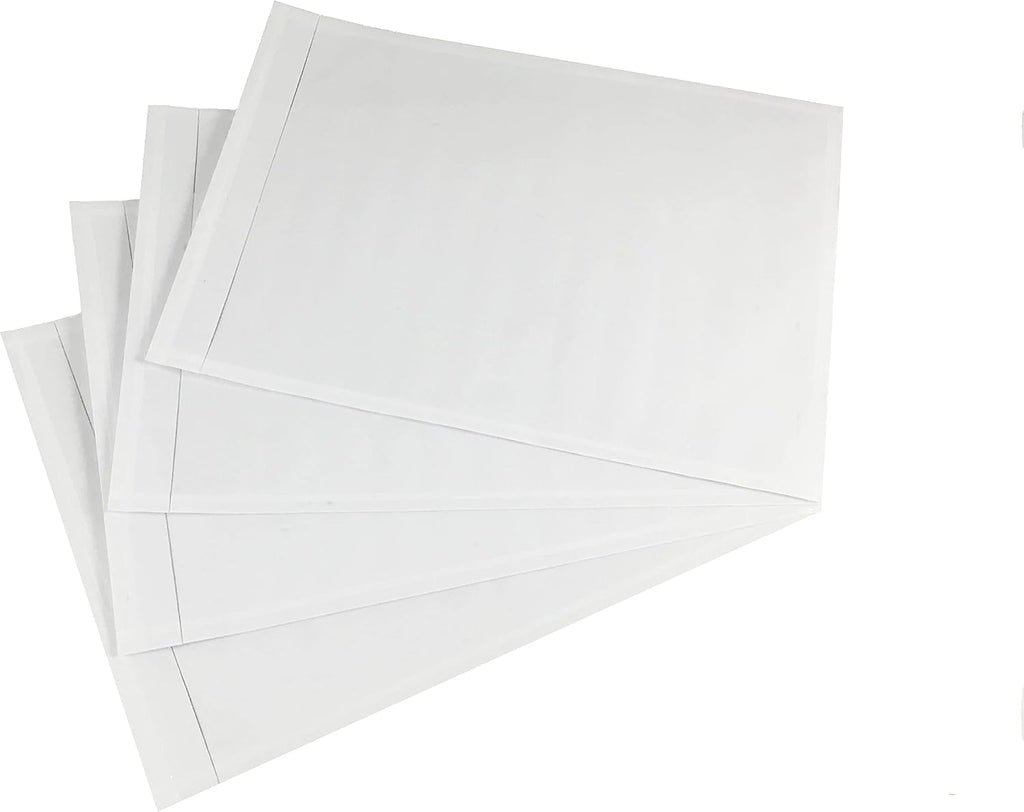 5.5" x 7.5" Clear Packing List Envelope Adhesive Invoice Sleeve 5x7 (100 pack)