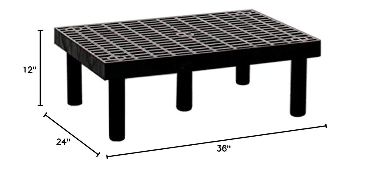 D3624 Dunnage-Rack Storage, Grid Top, 36"x24"x12"