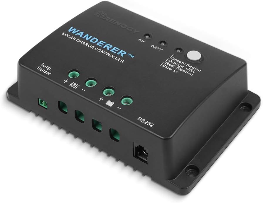 Wanderer Li 30A PWM Solar Charge Controller 12V for Solar Panels