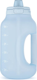 Hydra 64oz Half Gallon Water Jug with Handle and Motivational Time Markers for All Day Hydration, Plastic Reusable