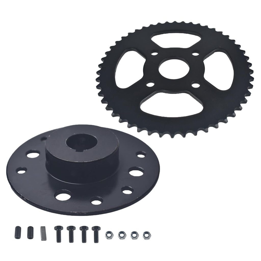 Black Sprocket Hub 3/4" Bore 3/16" Keyway 420 Chain 50T Kit
