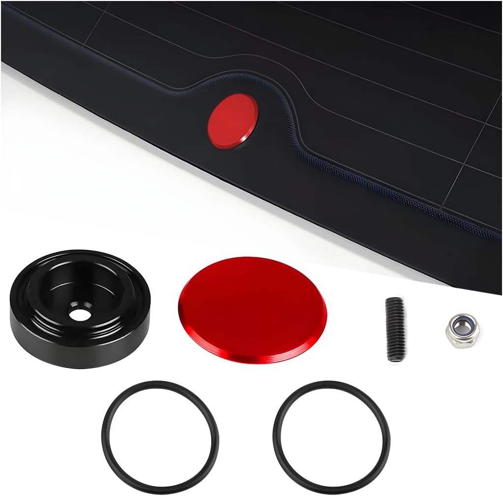 BELOMI Aluminum Rear Wiper Delete Plug with Waterproof Seal, Red