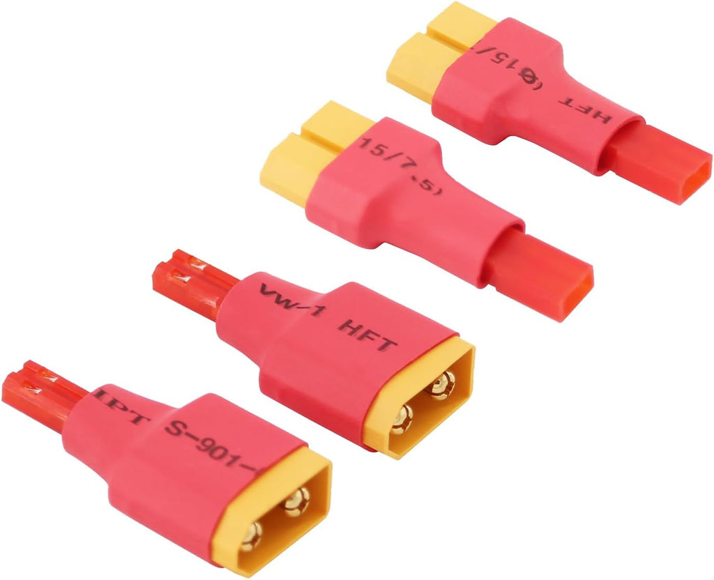 4pcs JST to XT60 Male Female RC Connector Adapter(E85-4)