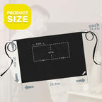 Long Server Apron Black with 3 Pockets 28" Bistro Aprons Waterproof