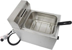 Gas Funnel Cake Fryer Stainless Steel LPG Propane Deep Fryer with Basket Commercial Single Tank Fryer for French