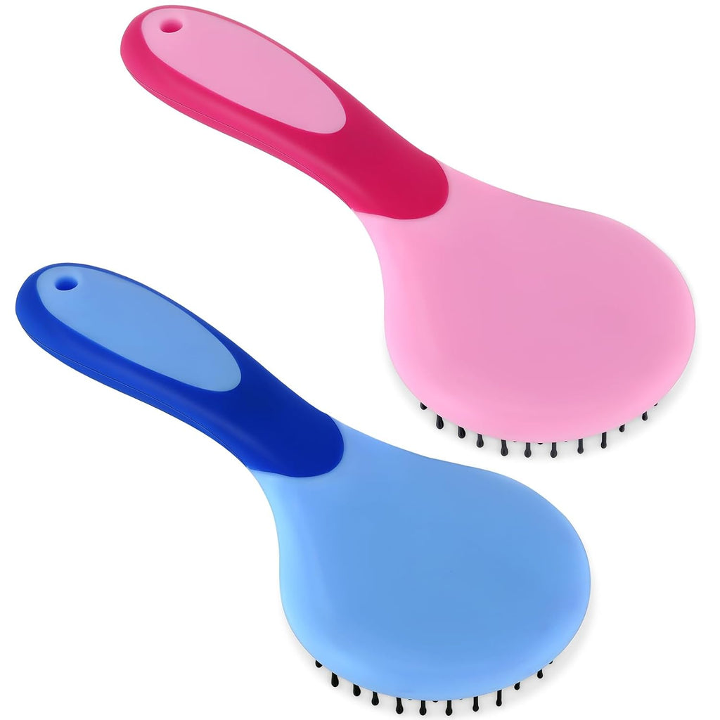 2 Pack Mane and Tail Brush Mane and Tail Horse Bog Brush with Grip Random Color