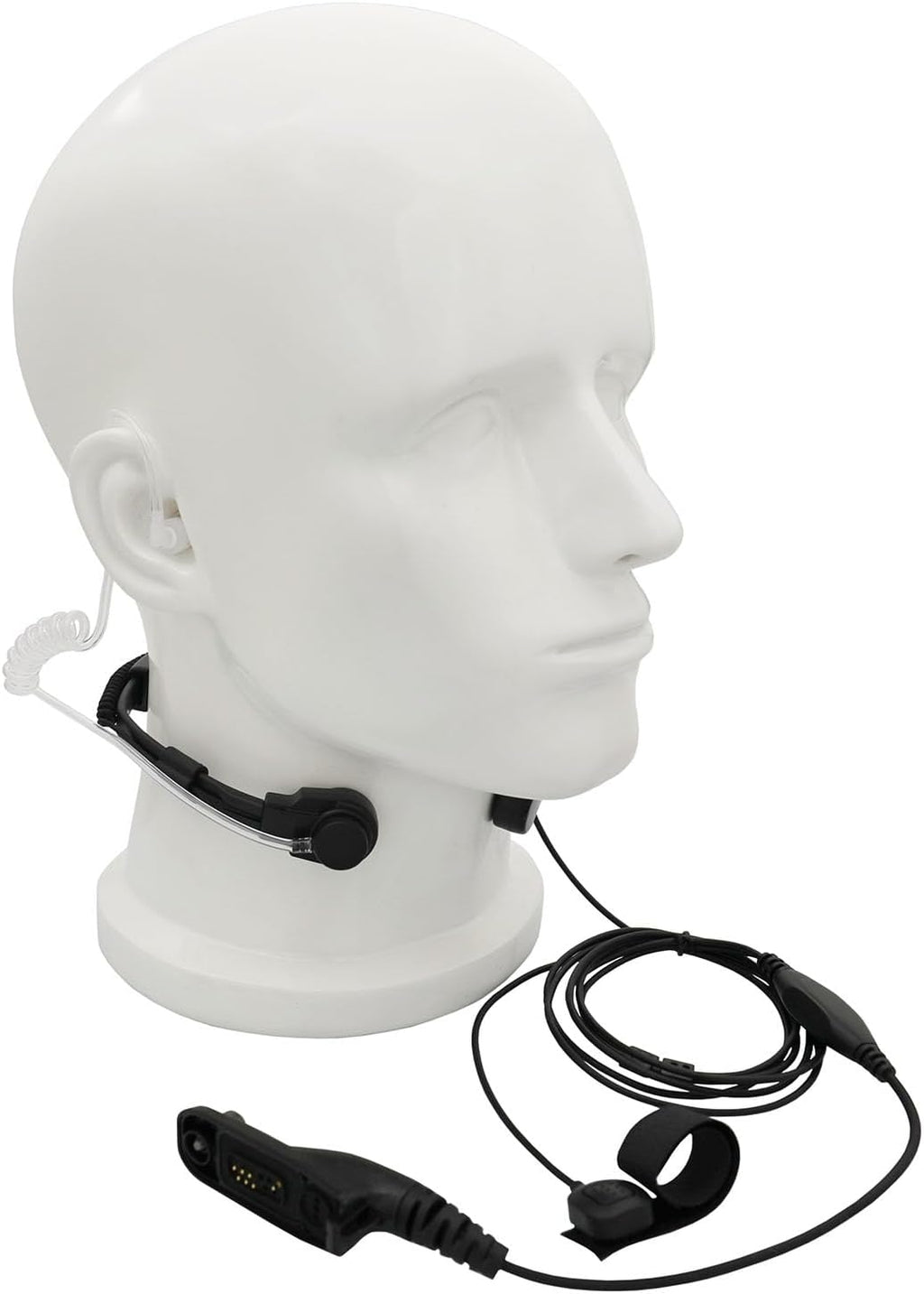 Throat Mic Microphone Covert Acoustic Tube Tactical Earpiece with Finger PTT Compatible with Motorola XPR 6500 XPR