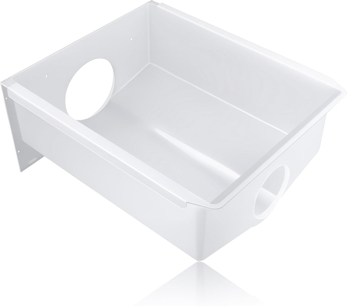PartsBroz Ice Bucket for Whirlpool ED5FVGXWS07 Freezer Tray for Ice Maker Bin Replacement Refrigerator Ice Cube Container