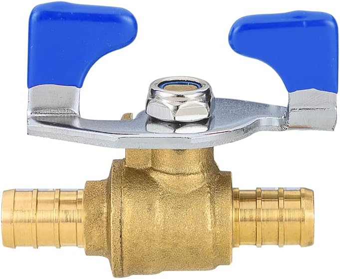 5Pcs EFIELD 3/4" Barb Crimp Pex Ball Valve,Blue Butterfly Level(VALVE169-5)