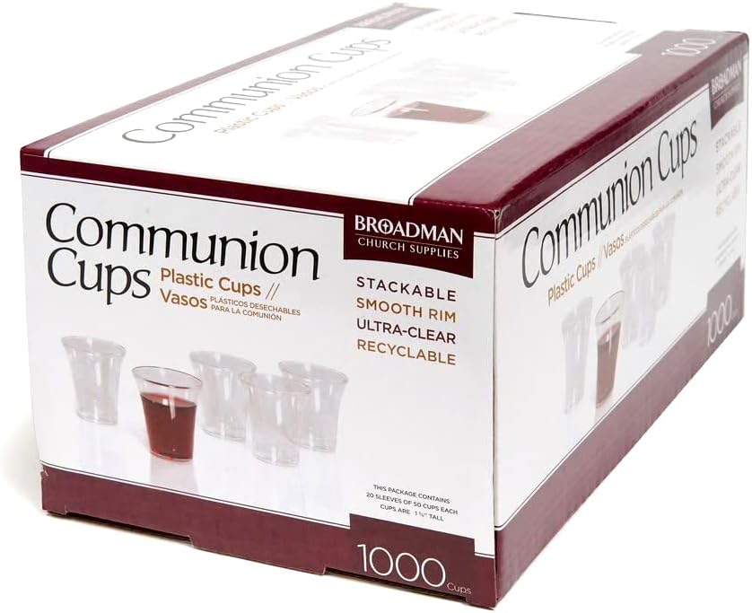Broadman Plastic, Disposable, Recyclable Communion Cups, 1000 Count