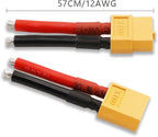 5 Pairs XT60 Connector with Silicon Wire, XT60 Plug Female and Male Wire for RC Lipo Battery Cable Drone (12AWG Wire)