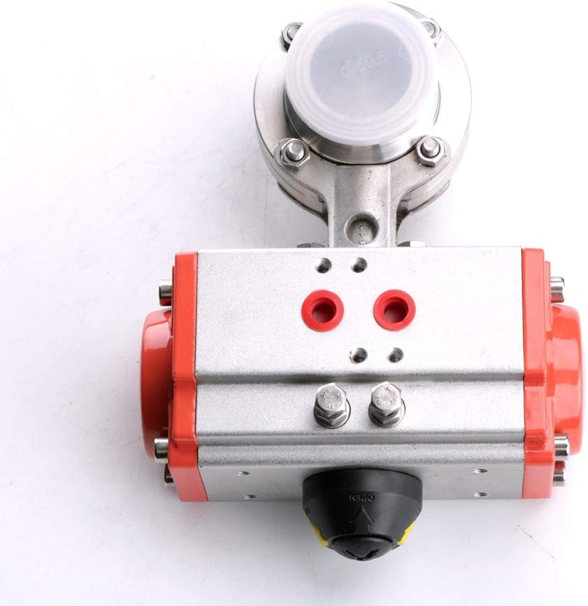 1.5"Triclamp Pneumatic double-Acting Butterfly Valve