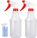 Empty Spray Bottles (16oz/2Pack) - Adjustable Spray Bottles for Cleaning Solutions - No Leak and Clog - HDPE spray