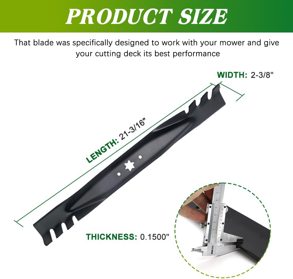 2PACK 942-0616 Blades Compatible with 42'' Cut MTD, Cub Cadet Troy-Bilt Mowers Mulching Blades Replace OE MTD Cub Cadet 742-04126 742-0616