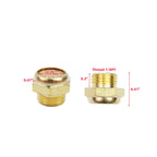 G1/8 Brass Exhaust Muffler, Flat Type, 10Pcs
