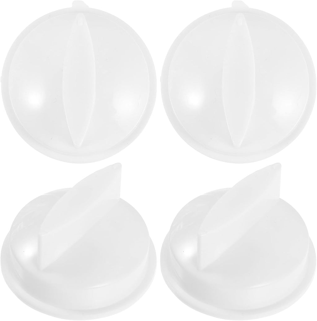 Microwave Oven Timer Control Knobs Replacement 4pcs White Plastic