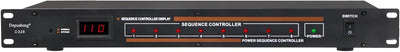 8 Outlet Power Conditioner 10 Amp 2200w with Precise Digital Real-Time Voltage Display Rack Mount Power Sequencer