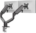 Dual Gas Spring Monitor Arm for 13-32 Inch Monitors, Desk Mount | Supports 19.8 lbs/Arm | Smooth Gas Spring | Full