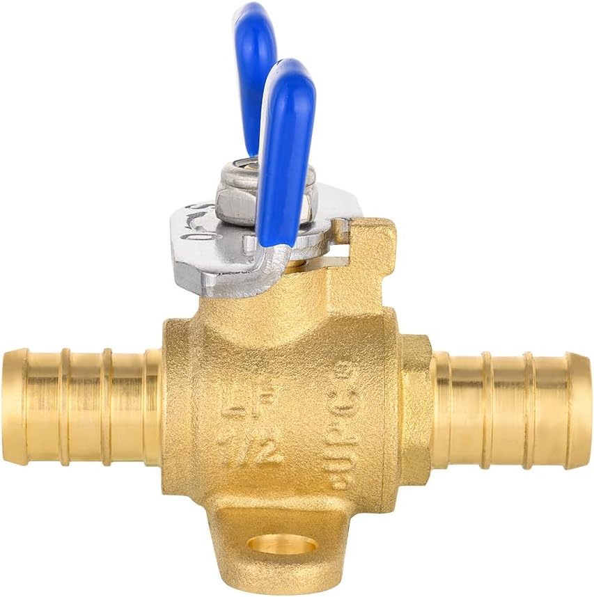 10Pcs EFIELD 1/2"Pex Ball Valve With Drop Ear,Butterfly Level(VALVE325-10)
