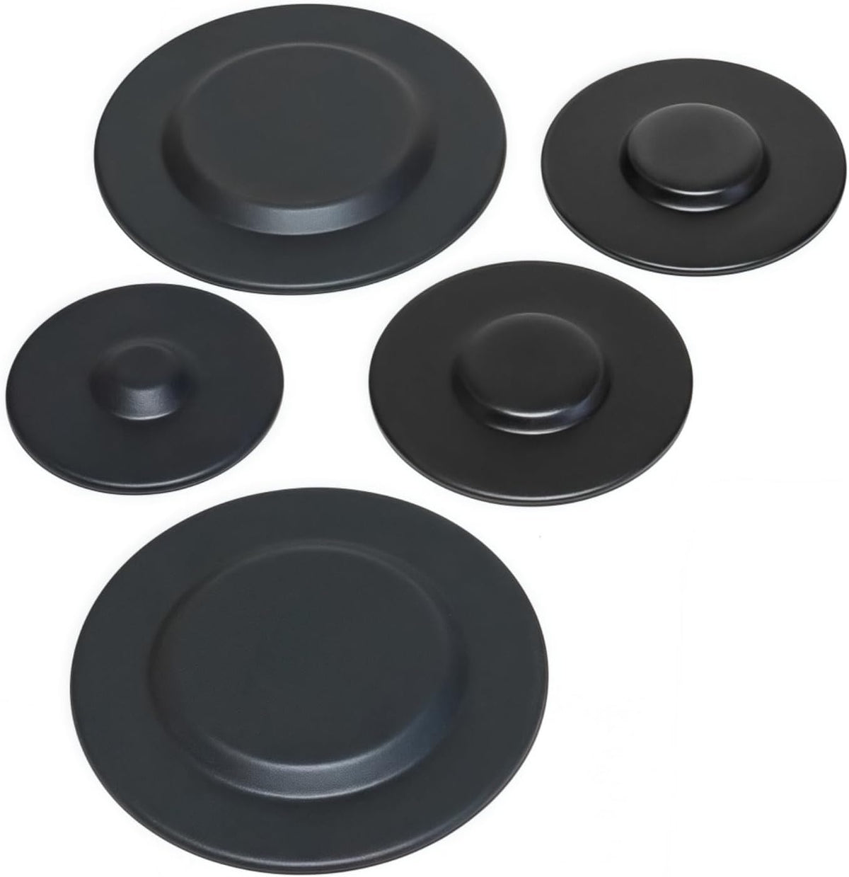 Gas Range Burner Cap Black 5 Pack Kit Compatible with Whirlpool Maytag KitchenAid WPW10183374 AP6016471 W10183374 1871944 PS11749758