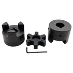 1" to 1" L100 Flexible 3-Piece L-Jaw Coupling Coupler Set & Rubber Spider for Log Wood Splitter,Multi-Flex Couplings L100-1-1
