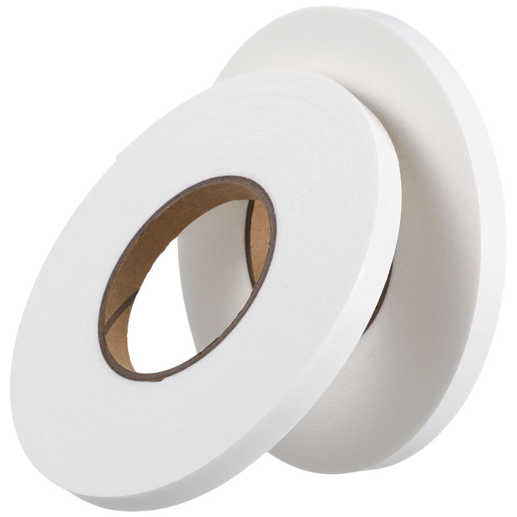 2 Rolls Double Sided Foam Tape for Mounting,1/2 Inch by 33 Feet,White